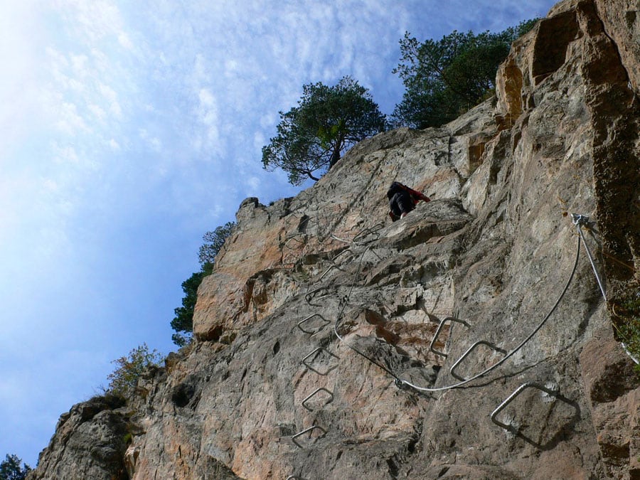 Entrance to the second exposed section 
