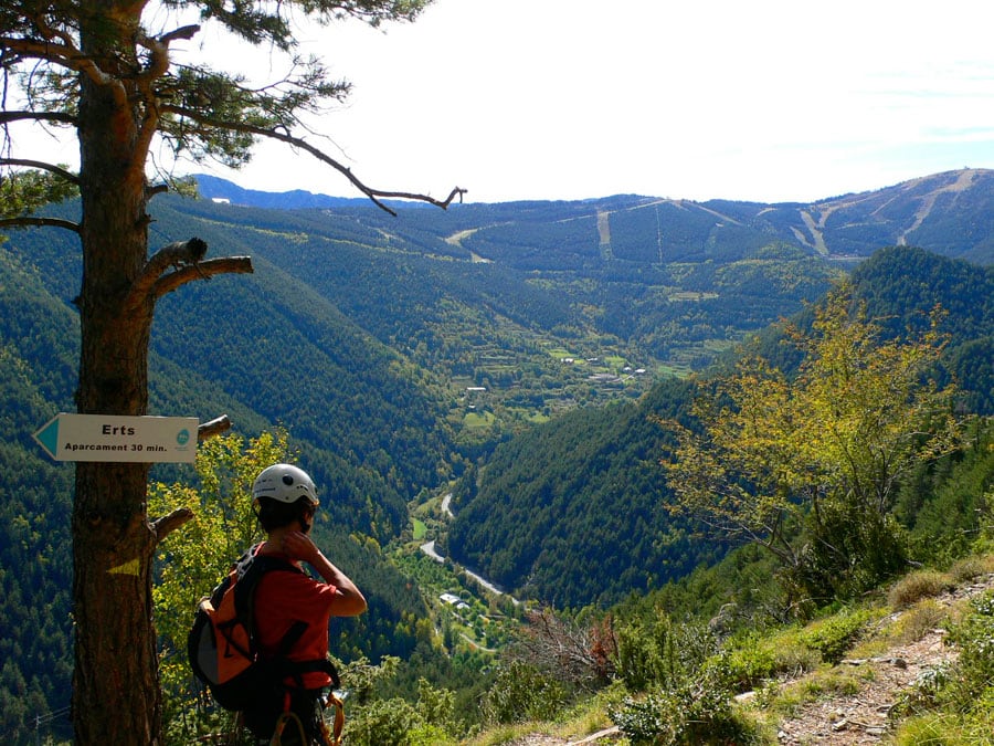 End of the route with views to Pal-Arinsal ski resorts 