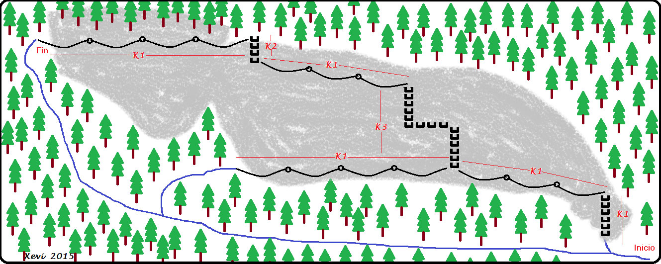 Sketch of the route (® José Bolumar) 