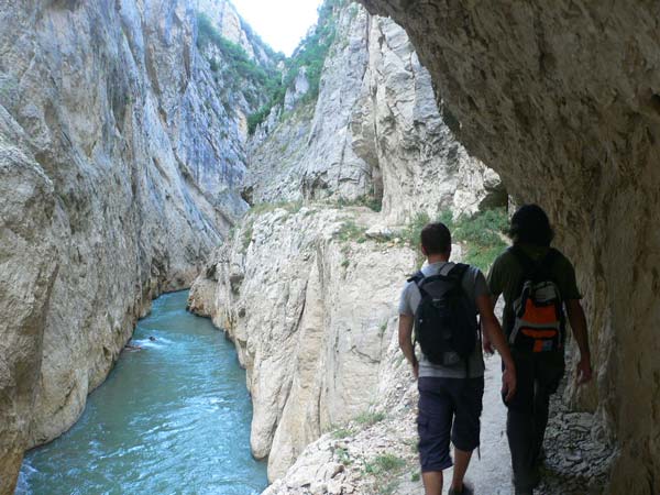 The narrowest part of the gorge. 