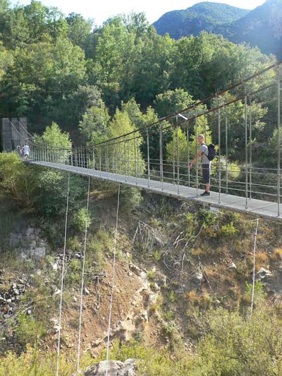 Another view of the bridge over the Sant Jaume gorge 