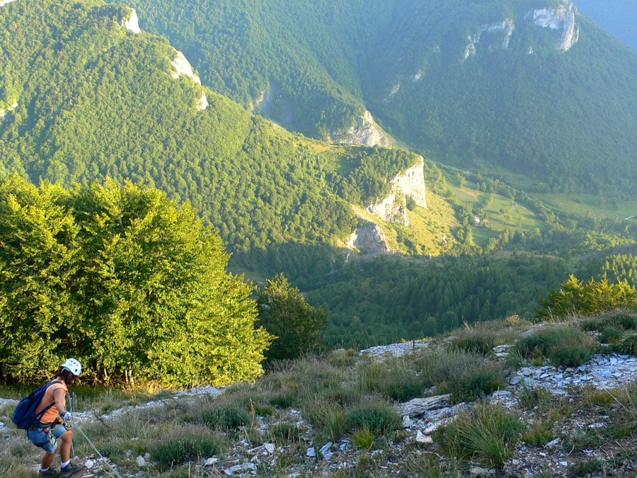 La bajada no es menos interesante también equipada es el mejor momento de disfrutar del paisaje 