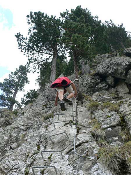 First stemples in the most vertical section 