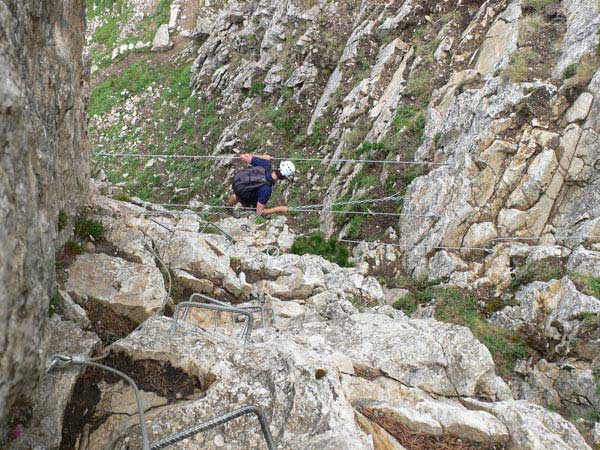 Tibetan bridge to finish the ferrata 