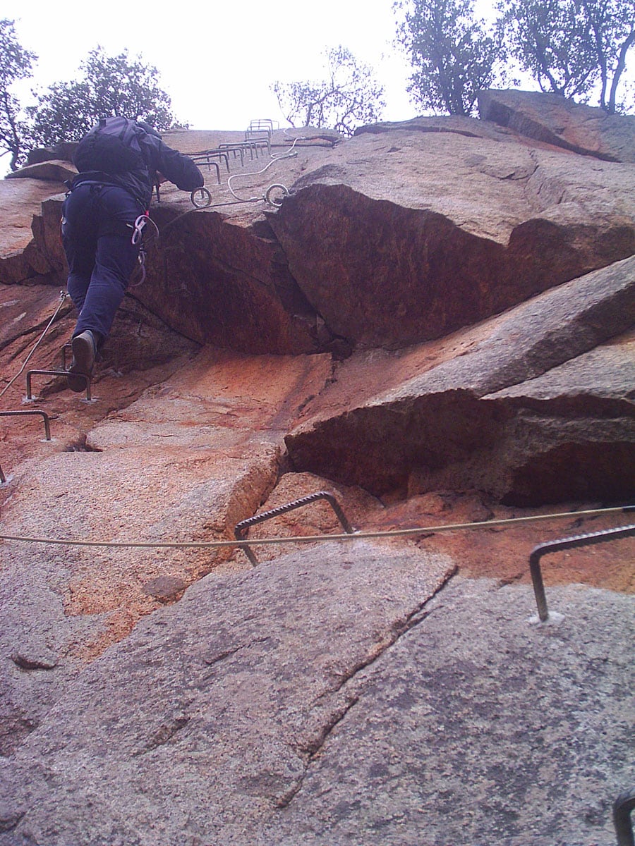 The same ledge from below 