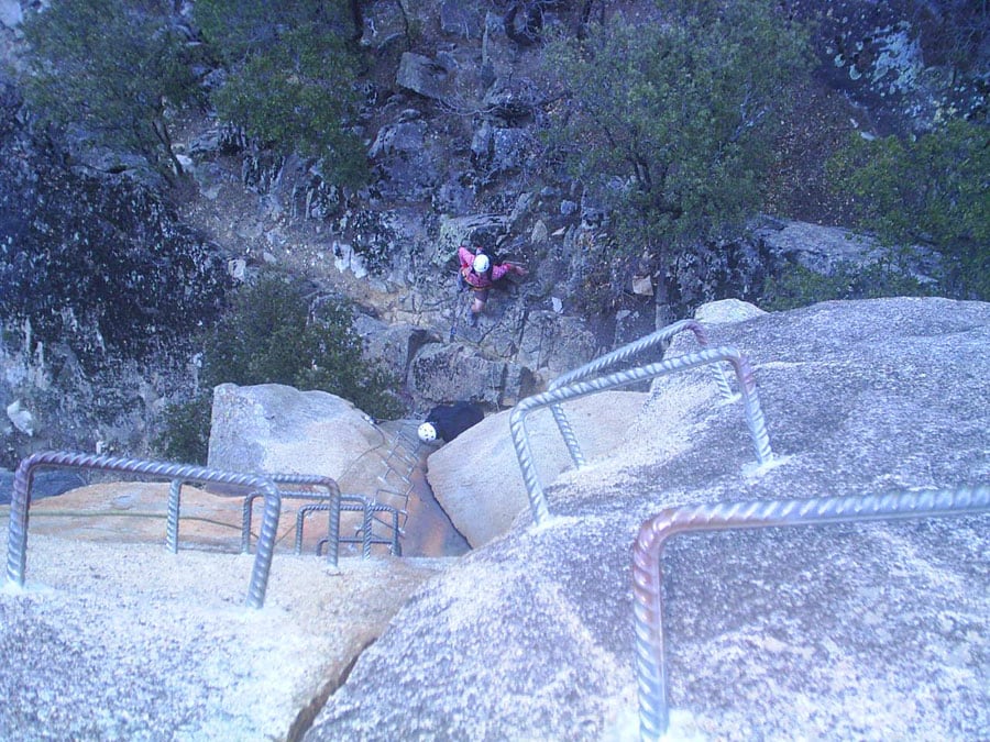 The overhang seen from above 