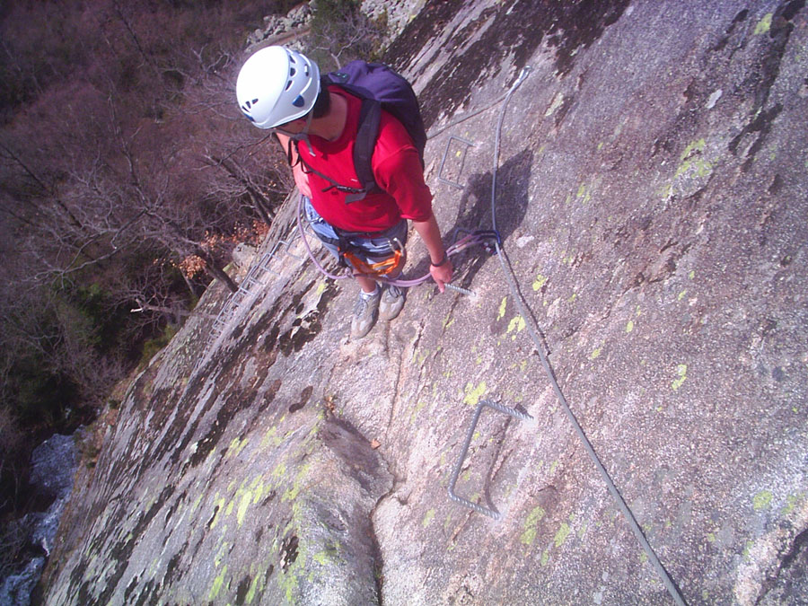 First wall overlooking the beginning of the route