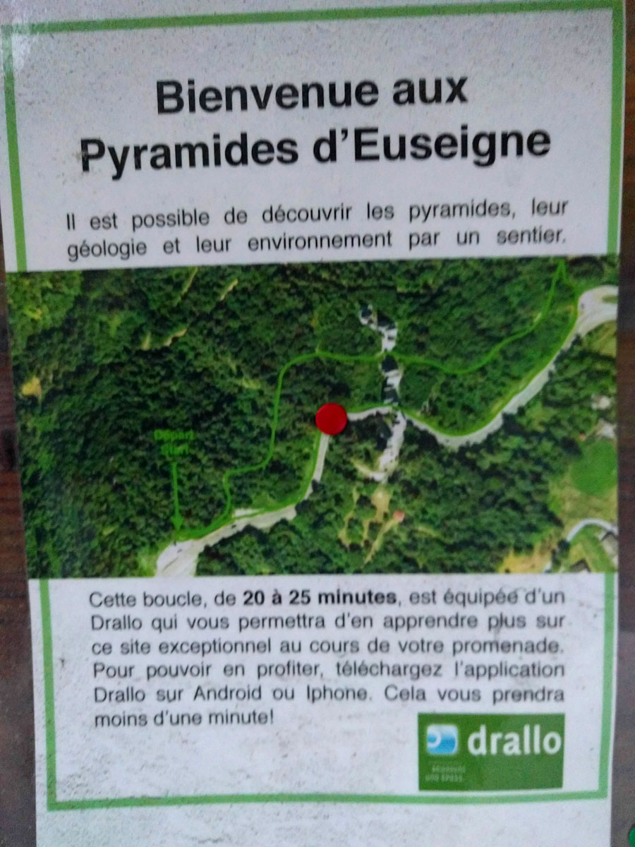 Corta ruta para recorrer las <em>Pyramides d´Euseigne </em> 