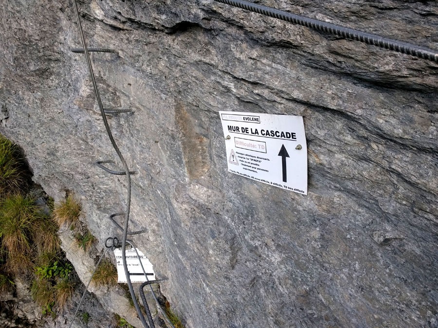 Desvío al tramo K5 -mur de la <em>Cascade o Le Grand Mur</em> 