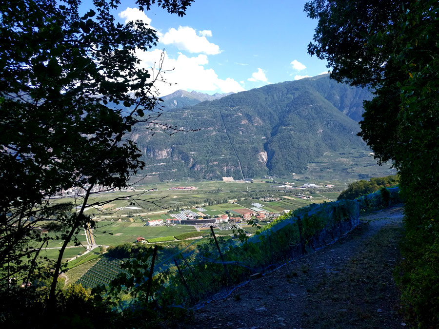 Vistas al valle desde el final de la primera parte. 