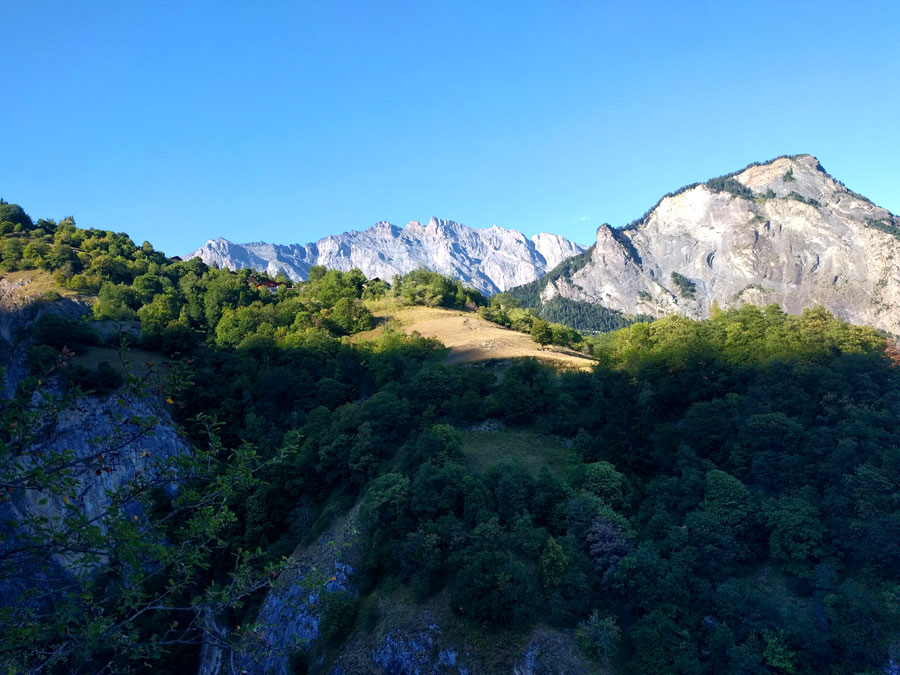 Vistas al final de la vía ferrata hacia l