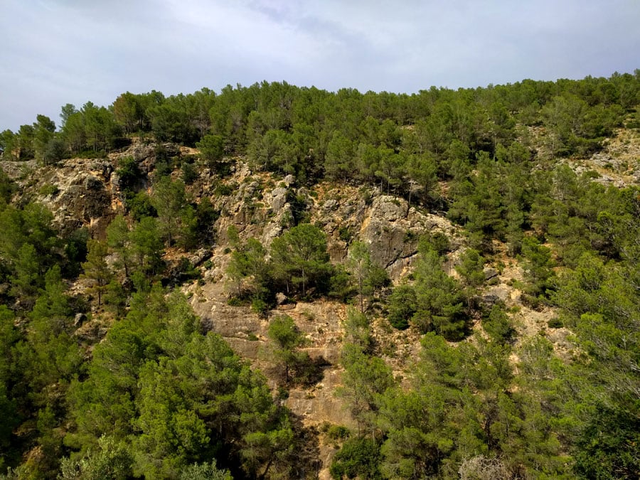 Looking across the canyon where the via ferrata ends 