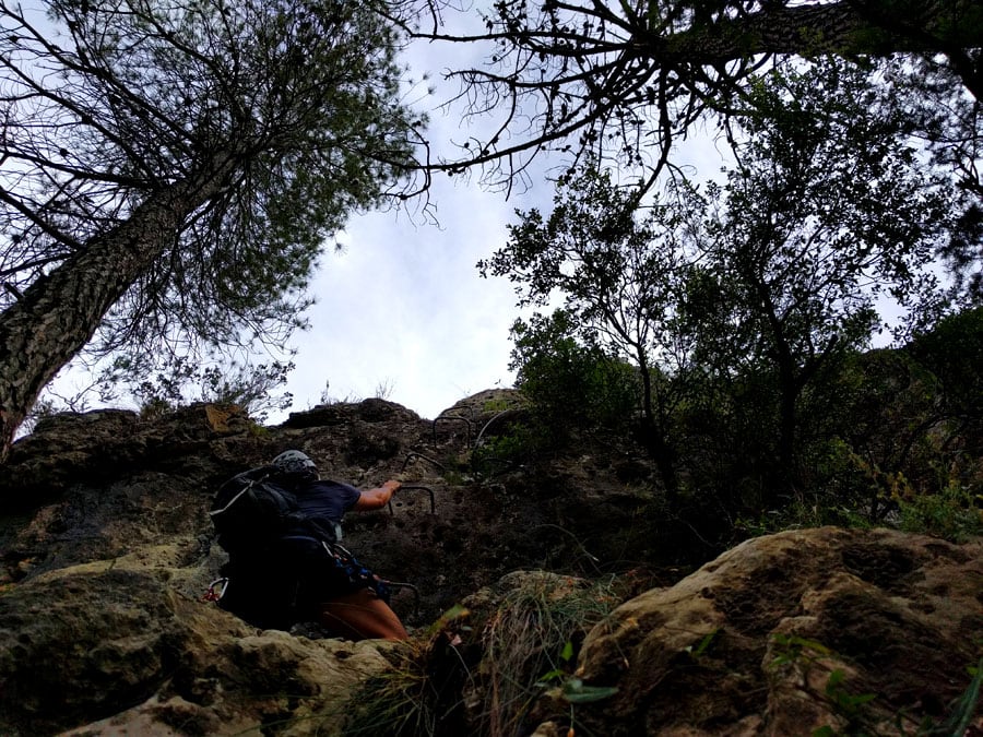 Beginning of the via ferrata 