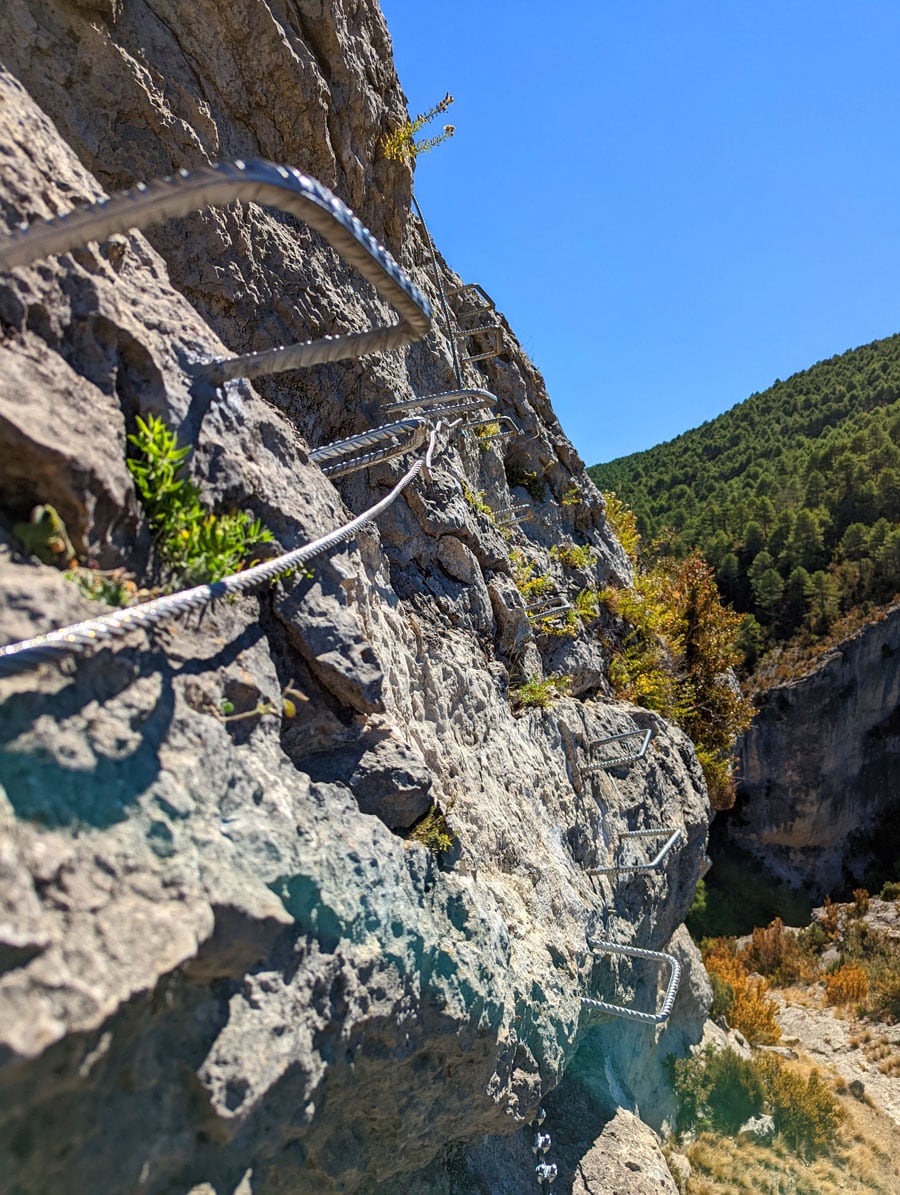 Paso después de la vía ferrata 