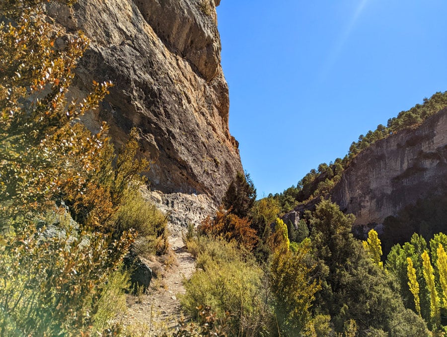 Desvío para entrar a la vía ferrata 