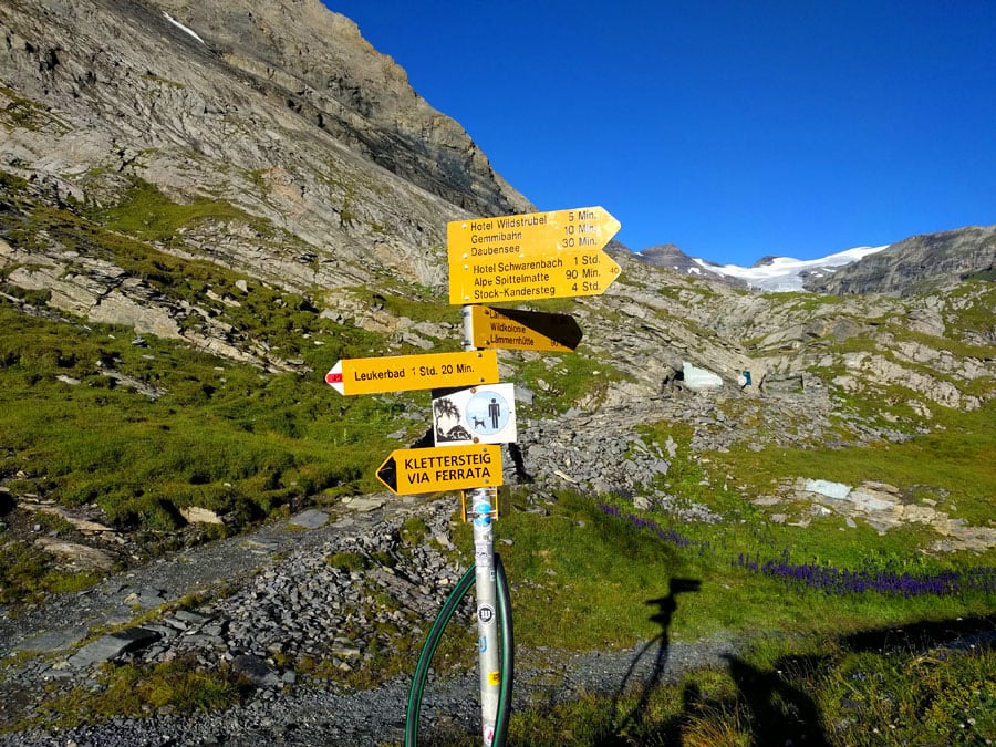 Indicador Klettersteig/Vía ferrata 