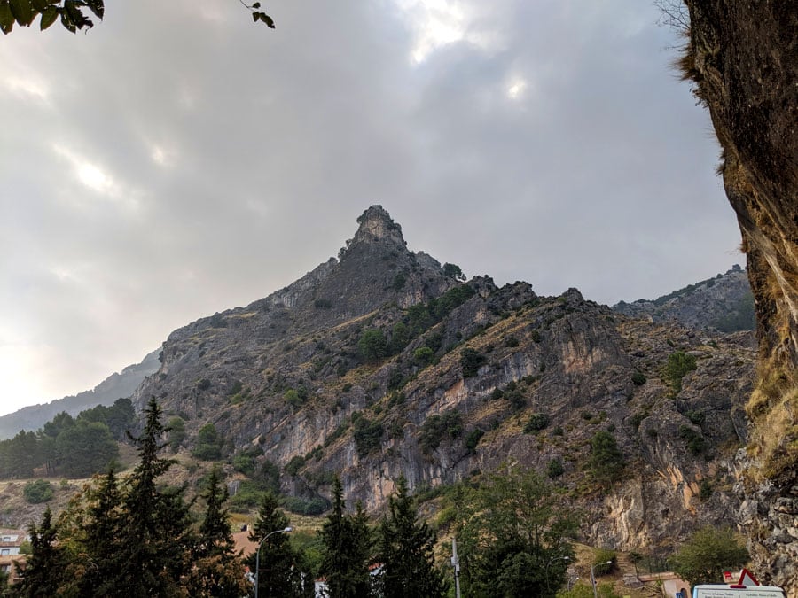 View of the top of La Mocha from the A-319 road in La Iruela