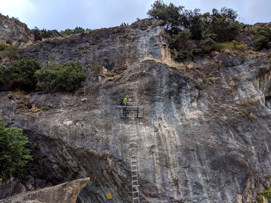 Entrance of the via ferrata