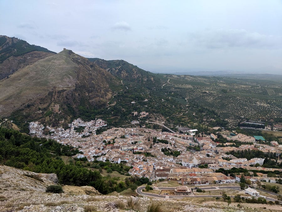Views of Cazorla from the viewpoint of the Virgen de la Cabeza 