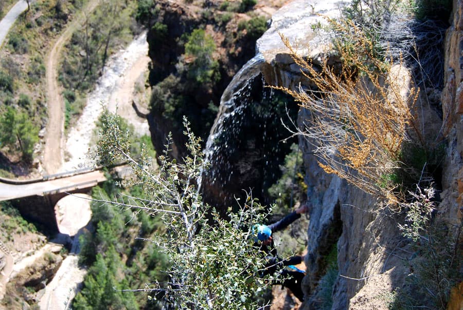 Salida vertical de la vía ferrata 