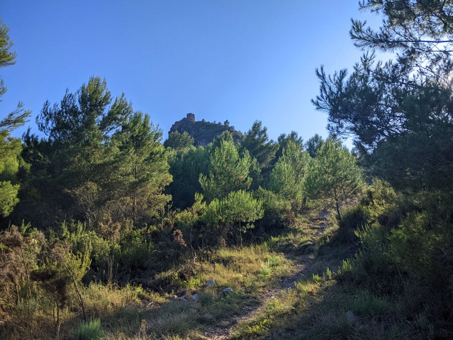 Vista de las ruinas del castillo de Espadilla 