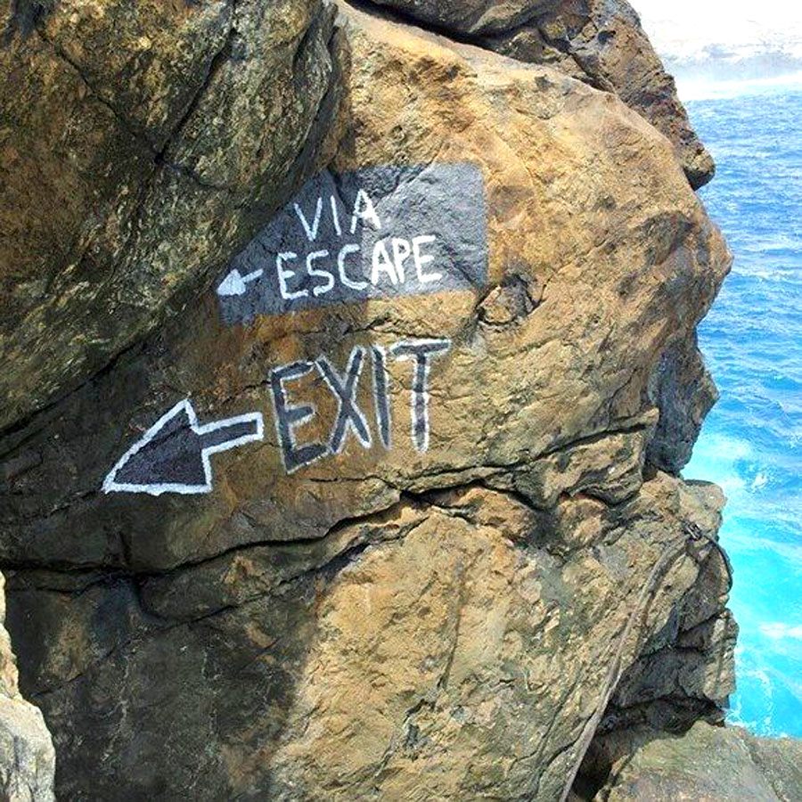 Salida de la vía ferrata 