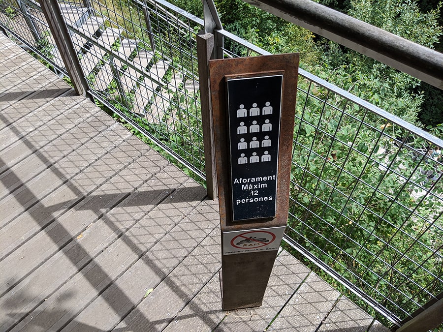 Capacidad máxima del mirador 12 personas 