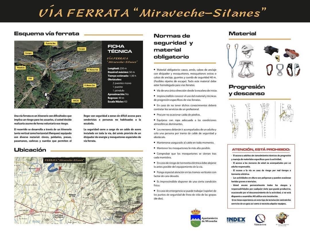 Croquis oficial de la vía ferrata