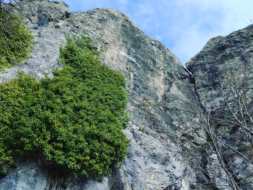 Parte superior de la vía ferrata en la zona del péndulo © Ayuntamiento de Miraveche 