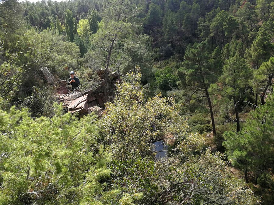 Salida de la vía ferrata visto desde el mirador 