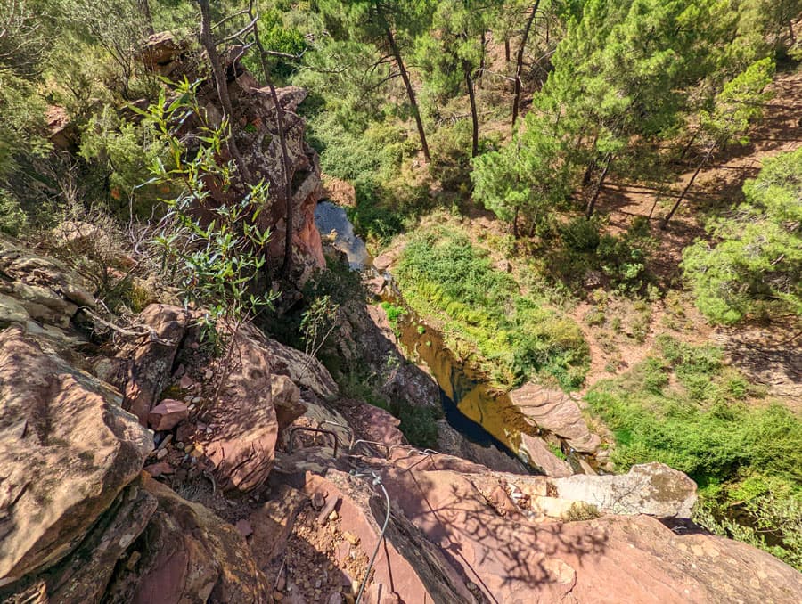 Altura total de la vía ferrata 