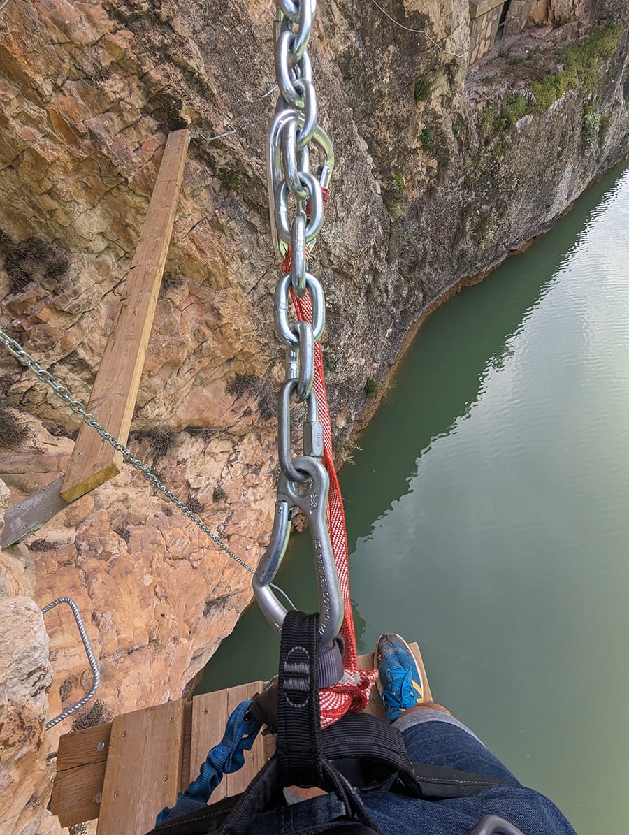 A punto para el salto -ponemos una baga extra de seguridad- 
