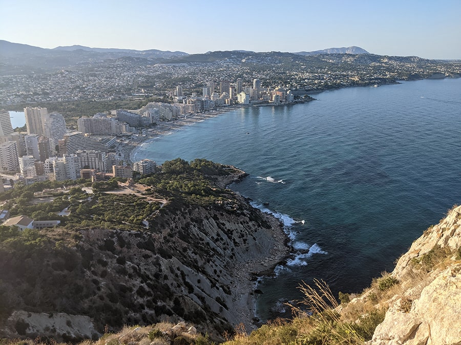 Vista a la playa de la Fossa 