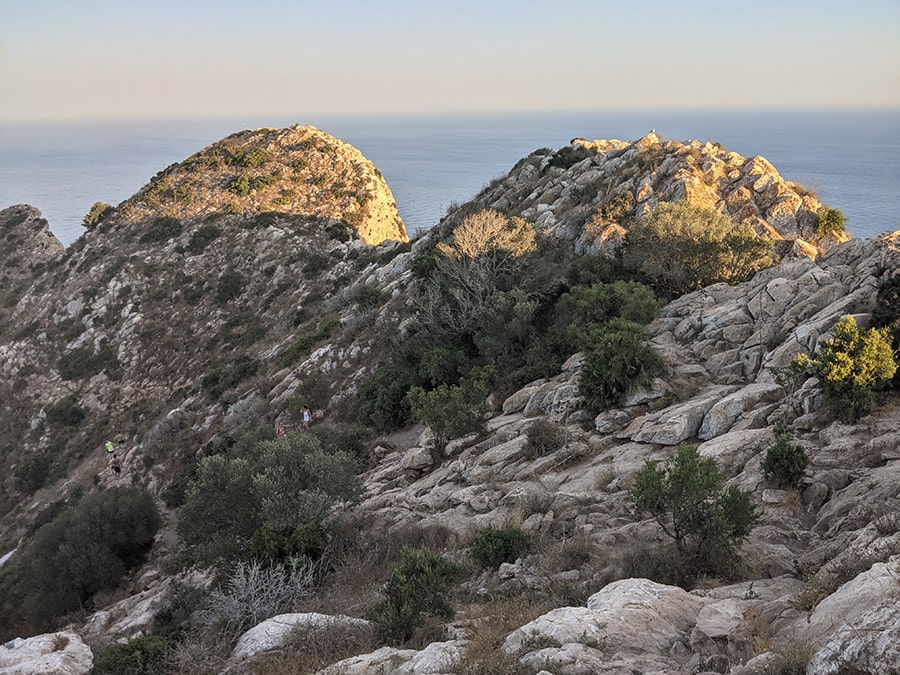Vista atrás desde la cima 