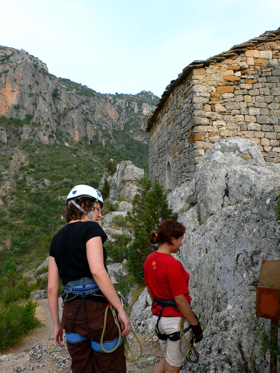 Final de la vía ferrata junto a la ermita de la Pertusa 