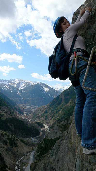 A last and slightly overhanging section will finish the route 