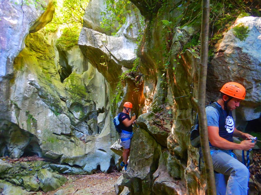 Tramo horizontal que nos acerca a la zona de descenso al cauce