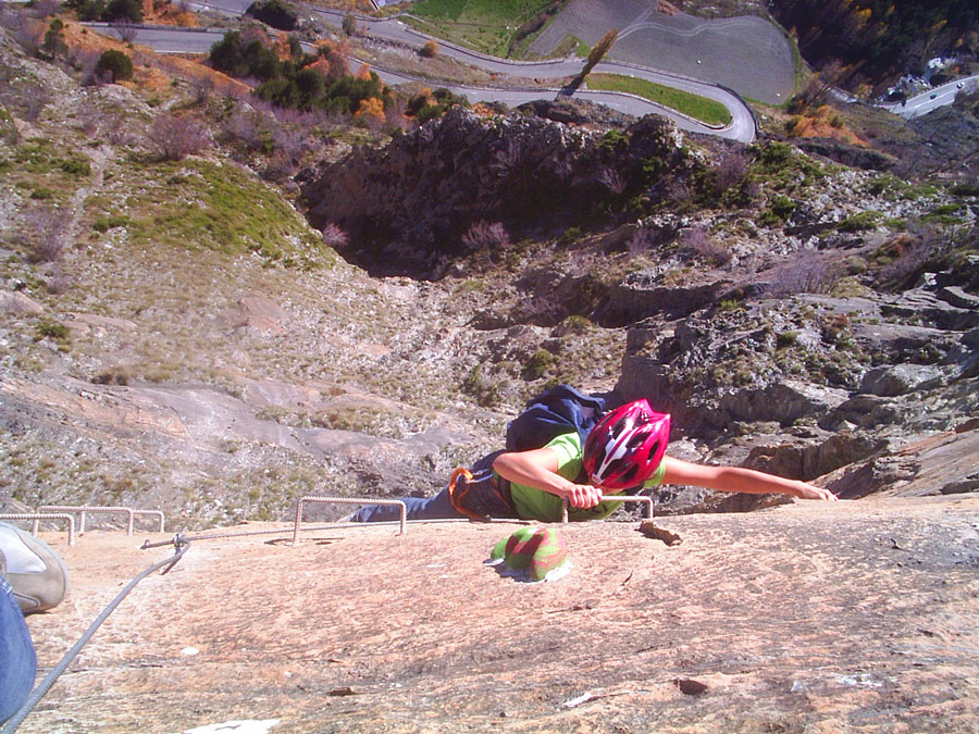 The hardest part which makes this ferrata so popular 