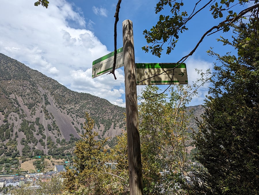 Indicadores en el camino de retorno -Camí de la Costa- 