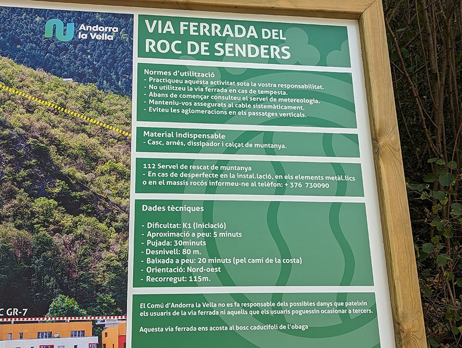Detalles del panel informativo 