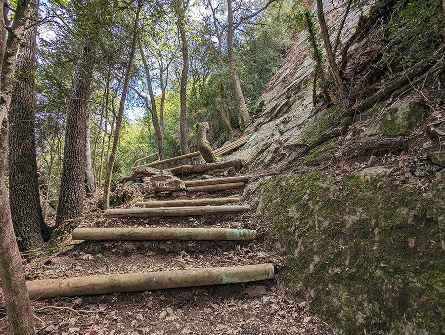 Últimas escaleras y nos podremos equipar 