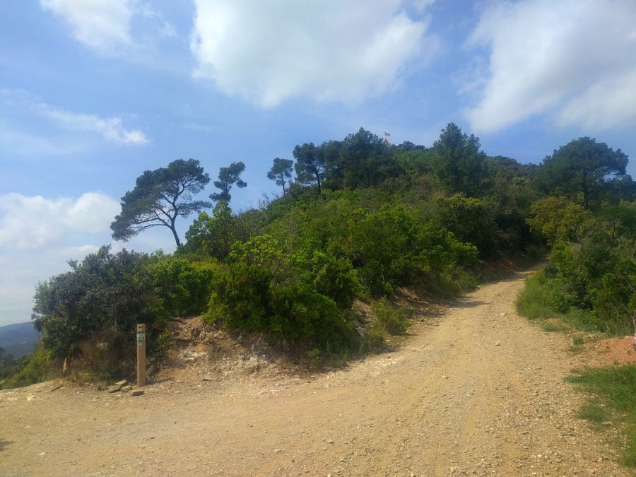 Cruce de pistas de subida al Montpedrós 