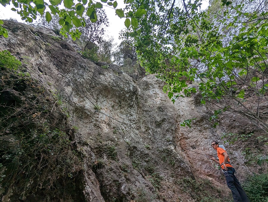 Entrada de la vía ferrata 