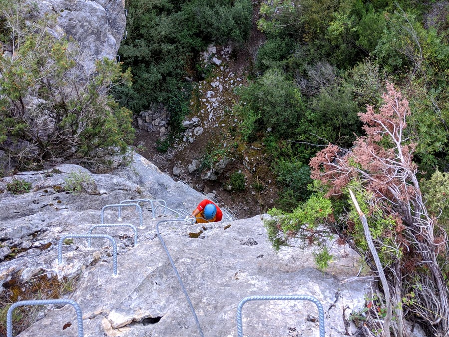 Zona desplomada de salida del tramo K2 