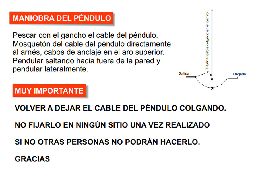 Instrucciones para pasar el péndulo 