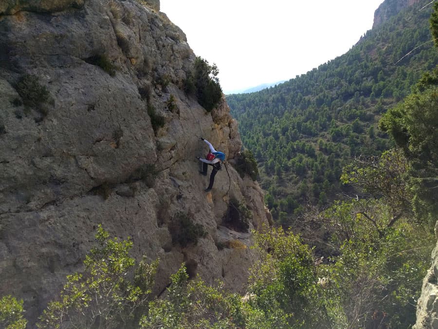 Vista del final de la vía ferrata Sergi 