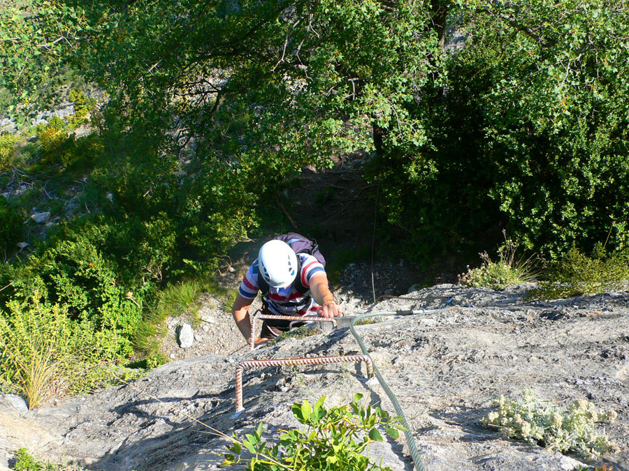 Tramos finales de la vía ferrata 