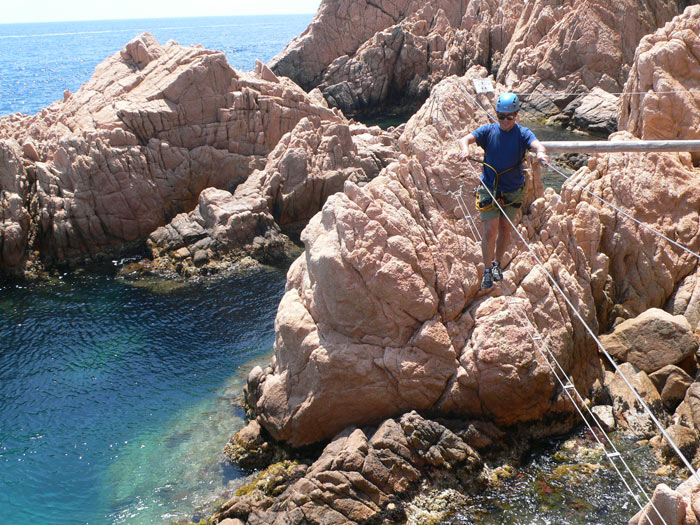 First Tibetan bridge over the Cala del Molí 