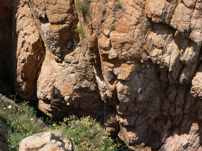 Athletic section of the ferrata 