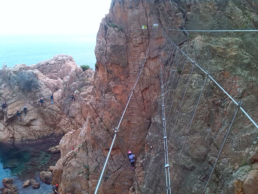 Looking back from the Tibetan bridge 
